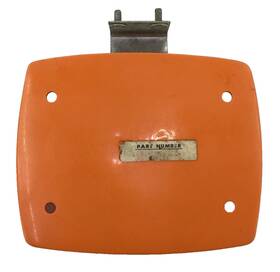 Amf 37001 Vintage Snowmobile Orange Hood Fuel Door Nos Oem