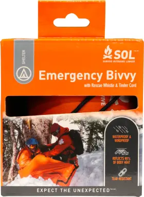 0140-1142 Amk Sol Emergenvy Bivvy With Rescue Whistle 6/pk Universal