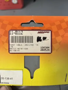 0187-02605-138-41 Arctic Cat Throttle Cable Jag/lynx Ft76-79 Artic-cat #0187-02605-138-41