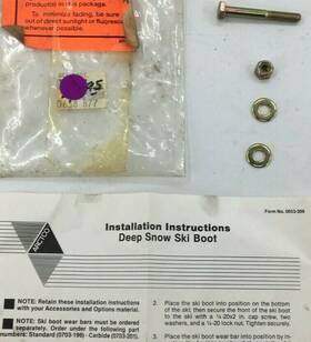 Arctic Cat 0638-877 Genuine Snowmobile Deep Snow Ski Boot Instructions And Parts