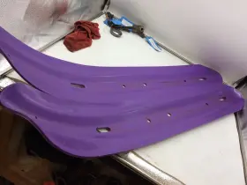 501-101 Arctic Cat Plastic Ski Skins Set Pair Purple 1984-1998 Ext Jag Pantera