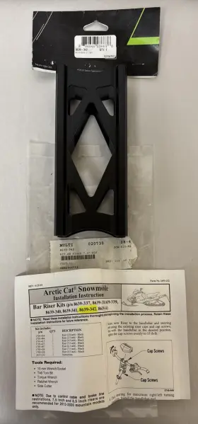 1-2012-25 Arctic Cat 8639-342 Snowmobile Handlebar Riser Kit 7.5 Inch Blk Pn #8639-342 #m854