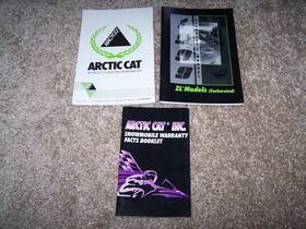 Arctic Cat 99-zl500 Zl 500 1999 Snowmobile Owners Books Literature