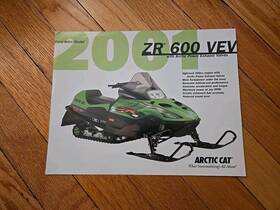 Arctic Cat Sno00032 2001 Zr 600 Vev Early Intro Model Promotional Flyer
