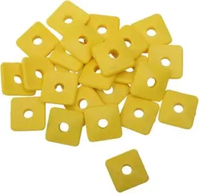 207sy-96 Fast-trac Backer Plates - Yellow Square 96 Pack 207sy96