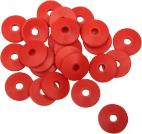213rr-24 Fast-trac Snowmobile Air Lite Round Backer Plates 24pk 5/16in Thread Red 213rr24