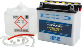 12n7-3b Firepower Fire Power Battery Sealed Includes Electrolyte 12v