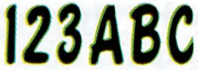 Helix Racing Products 632194200272 3 Inch Letter And Number Kit Black / Kiwi