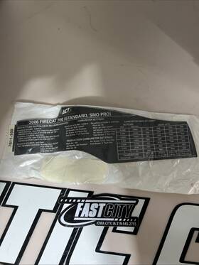 Jet 7611-169 Decal Chart 2006 F7 Artic Cat Firecat