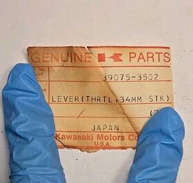Kawasaki 39075-3501 Sno Jet Throttle Lever Nos Part# Snowmobile
