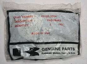 Kawasaki 43050-3504 2 Nos New Sno Jet Brake Pads 5/16 Intruder Invader