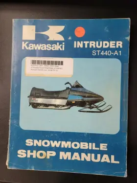 99963-3503 Kawasaki Manual Vintage Snowmobile Shop 1978 Intruder St 440