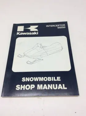 99963-3519 Kawasaki Manual Vintage Snowmobile Shop 1982 Interceptor 550