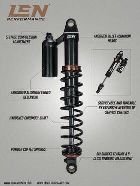 Len Performance Ls8-80001-1rh M-019 Ski Shock For Ski-doo Mxz 900 Blizzard Ace 129 / Right 2018