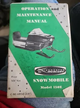C-90-49550 Mercury Original 1967 Snowmobile Manual 150e Maintenance