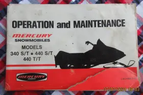 C-90-71996 Mercury Original 1974 Snowmobile Manual 340 S/t 440 T/t Sno-twister