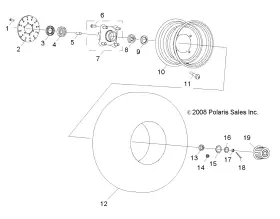 0454418 Polaris Hub Spacer Tube Genuine Oem Part Qty 1