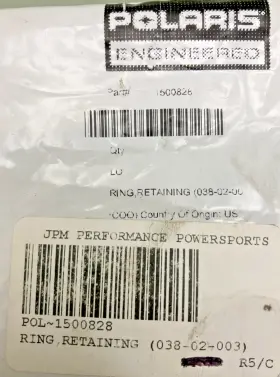 1500828 Polaris New Genuine Retaining Ring
