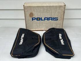 Polaris 2870617 Set Of Vintage Black Gold Snowmobile Saddlebags Tunnel Bags 1980s Indy