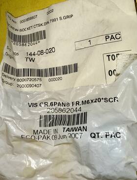 Ski-doo 205862044 Brp Oem Canam/skidoo Sockethead Screw M6x20 Sgrip Pk Of 4 New