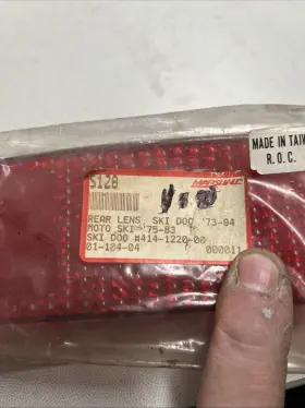 414-1220-0001-104-04 Ski-doo Tail Light Lens For Ft73-94 Most Model Ski-doos And Moto Ft75-83