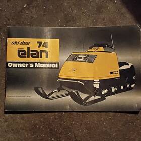 Ski-doo 480-0072 Vintage Ski-doo Elan Owners Manual 1974