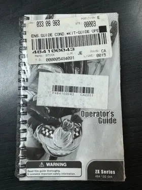 484100043 Ski-doo 2002 Zx Operators Guide