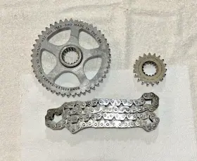 504152031 Ski-doo 2005 Gsx 380f Gear And Chain 19 Tooth Upper 45 Lower 74 Link 13 Wide
