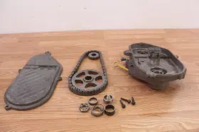 504152086 Ski-doo 2004 Summit 800 Rev 151 Chain Case With Cover And Sprockets 19/45t