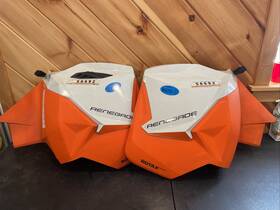 Ski-doo 517305653 Oem Rh Lh Side Panels White-orange Rev Xs 600/900 Ace 1200 Renegade 777