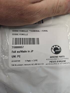 Ski-doo 710000057 Genuine Ski-doo Oem/nos Female Terminal 3pk 710000057wo