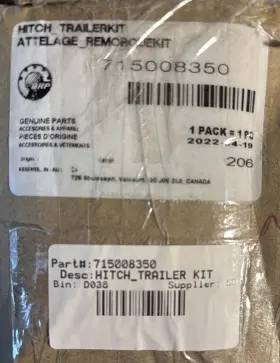 7150088350 Ski-doo Front And Rear Hitch Drawbar Trailer New