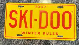 Ski-doo 96b-0670 Ski-doo Vintage 1997 License Plate Genuine Bombardier Brp