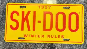 96b-0670 Ski-doo Vintage 1997 License Plate Genuine Bombardier Brp