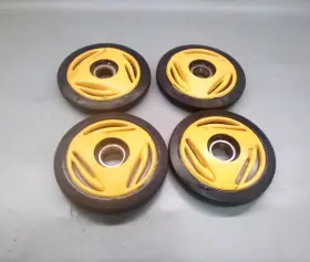 Ro135f Ski-doo 1999 Formula Z 500 Rear Suspension Idler Wheels 135 Mm Set Of 4 Yellow