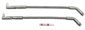 185-105 Slp Snowmobile Ice Scratchers Stainless Steel Wire Rope Carbide Tip - Long 15 Inch