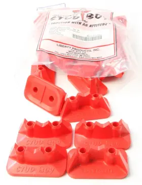 2522-p1-red Stud Boy Super-lite Plus Pro Series Double Backer Plates - Red .75 Inch