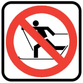 20yr Trail-sign.com 3804 12 Inch No Cross Country Ski Hi-intensity Aluminum Snowmobile Wrty