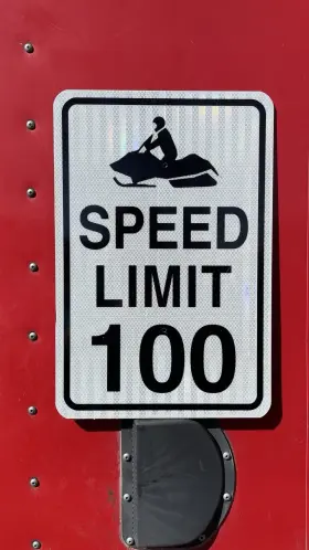 82100 Trail-sign.com Speed Limit 100 Snowmobile 3m Hi Intensity Prismatic Reflective 12x18