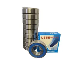 6205-2rs-prm Usbb 6205-2rs Premium Snowmobile Bearings 25x52x15 10pcs Free Shipping Included