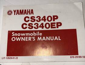 Yamaha 12628-01-22 1989 Cs340p And Cs340ep Lit-12628-01-22 Snowmobile Owners Manual Oem Nos
