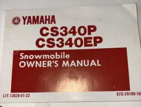 Lit-12628-01-22 Yamaha 12628-01-22 1989 Cs340p And Cs340ep Snowmobile Owners Manual Oem Nos