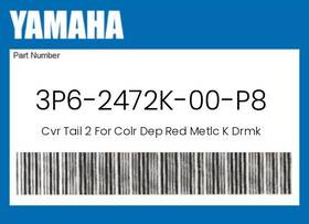 Yamaha 3p6-2472k-00-p8 Genuine Cvr Tail 2 For Colr Dep Red Metlc K Drmk/0918 -