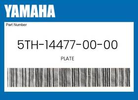 Yamaha 5th-14477-00-00 Genuine Plate -