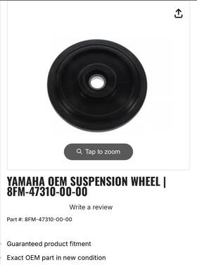 Yamaha 8fm-47310-00 2 Snowmobile Wheel Part