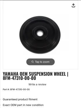8fm-47310-00 Yamaha 2 Snowmobile Wheel Part