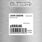 Z66646 Deflector Fits John Deere (surplus Open Box) New. Price: $53.34.