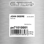 PE71010001 Piston Fits John Deere (surplus Open Box) New. Price: $60.74.