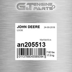 AN205513 Lock Fits John Deere (surplus Open Box) New. Price: $312.83.