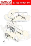 Yamaha Oil Seal (15X26X6-102) 93109-15001-00 New. Price: $19.00.